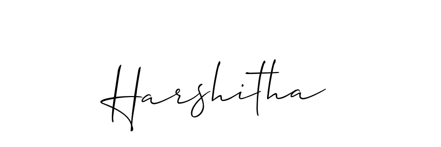 Make a beautiful signature design for name Harshitha. With this signature (Allison_Script) style, you can create a handwritten signature for free. Harshitha signature style 2 images and pictures png