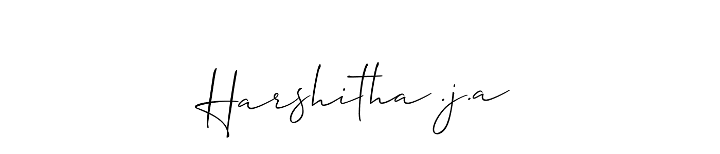 if you are searching for the best signature style for your name Harshitha .j.a. so please give up your signature search. here we have designed multiple signature styles  using Allison_Script. Harshitha .j.a signature style 2 images and pictures png