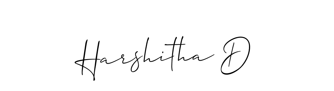 Harshitha D stylish signature style. Best Handwritten Sign (Allison_Script) for my name. Handwritten Signature Collection Ideas for my name Harshitha D. Harshitha D signature style 2 images and pictures png