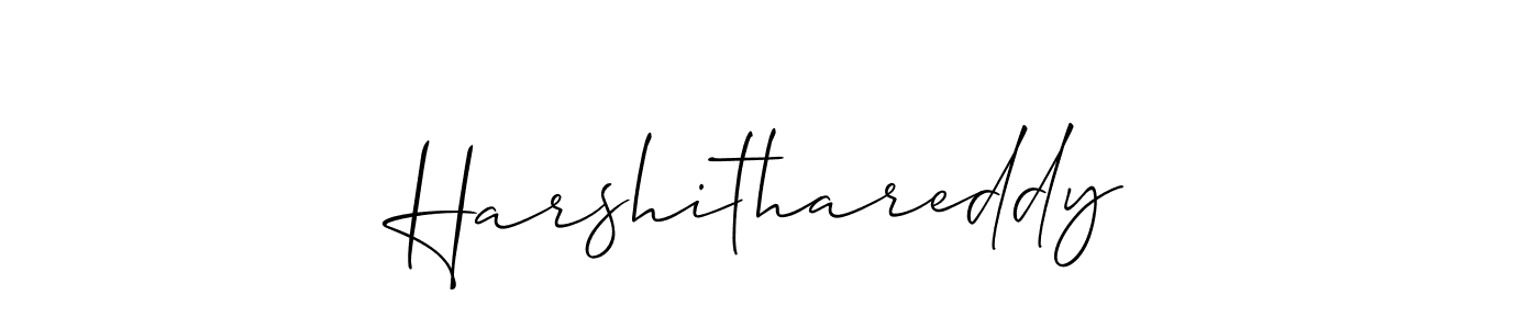 It looks lik you need a new signature style for name Harshithareddy. Design unique handwritten (Allison_Script) signature with our free signature maker in just a few clicks. Harshithareddy signature style 2 images and pictures png