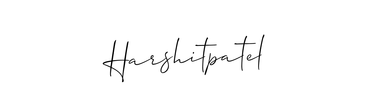 Use a signature maker to create a handwritten signature online. With this signature software, you can design (Allison_Script) your own signature for name Harshitpatel. Harshitpatel signature style 2 images and pictures png