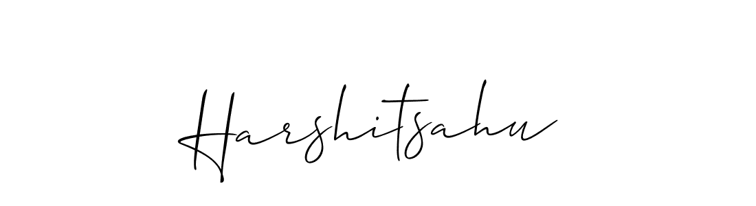 Make a beautiful signature design for name Harshitsahu. With this signature (Allison_Script) style, you can create a handwritten signature for free. Harshitsahu signature style 2 images and pictures png