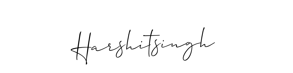 Use a signature maker to create a handwritten signature online. With this signature software, you can design (Allison_Script) your own signature for name Harshitsingh. Harshitsingh signature style 2 images and pictures png