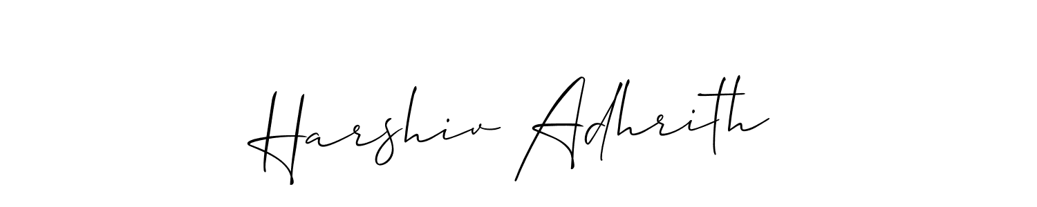 Similarly Allison_Script is the best handwritten signature design. Signature creator online .You can use it as an online autograph creator for name Harshiv Adhrith. Harshiv Adhrith signature style 2 images and pictures png