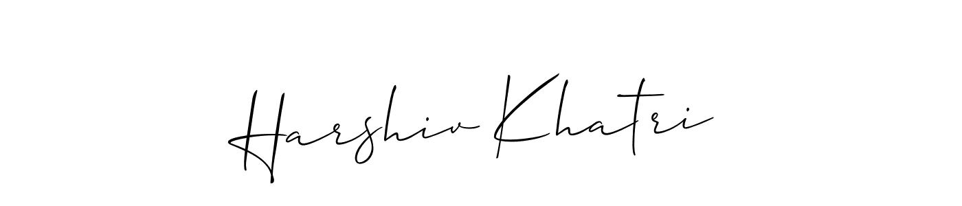 Create a beautiful signature design for name Harshiv Khatri. With this signature (Allison_Script) fonts, you can make a handwritten signature for free. Harshiv Khatri signature style 2 images and pictures png