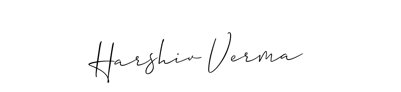 Also we have Harshiv Verma name is the best signature style. Create professional handwritten signature collection using Allison_Script autograph style. Harshiv Verma signature style 2 images and pictures png