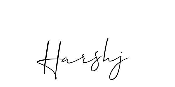 Make a beautiful signature design for name Harshj. With this signature (Allison_Script) style, you can create a handwritten signature for free. Harshj signature style 2 images and pictures png