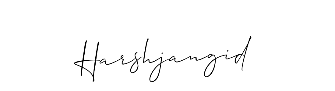 Harshjangid stylish signature style. Best Handwritten Sign (Allison_Script) for my name. Handwritten Signature Collection Ideas for my name Harshjangid. Harshjangid signature style 2 images and pictures png