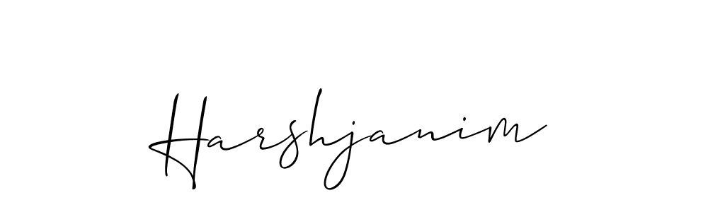 It looks lik you need a new signature style for name Harshjanim. Design unique handwritten (Allison_Script) signature with our free signature maker in just a few clicks. Harshjanim signature style 2 images and pictures png