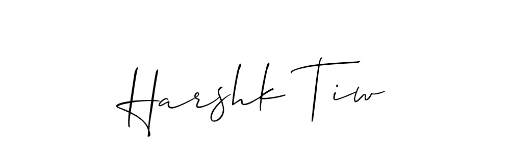 Design your own signature with our free online signature maker. With this signature software, you can create a handwritten (Allison_Script) signature for name Harshk Tiw. Harshk Tiw signature style 2 images and pictures png
