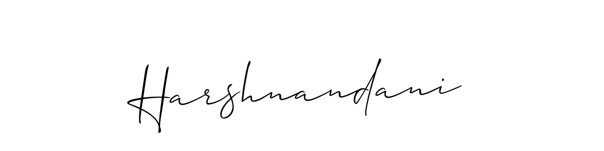 Make a short Harshnandani signature style. Manage your documents anywhere anytime using Allison_Script. Create and add eSignatures, submit forms, share and send files easily. Harshnandani signature style 2 images and pictures png