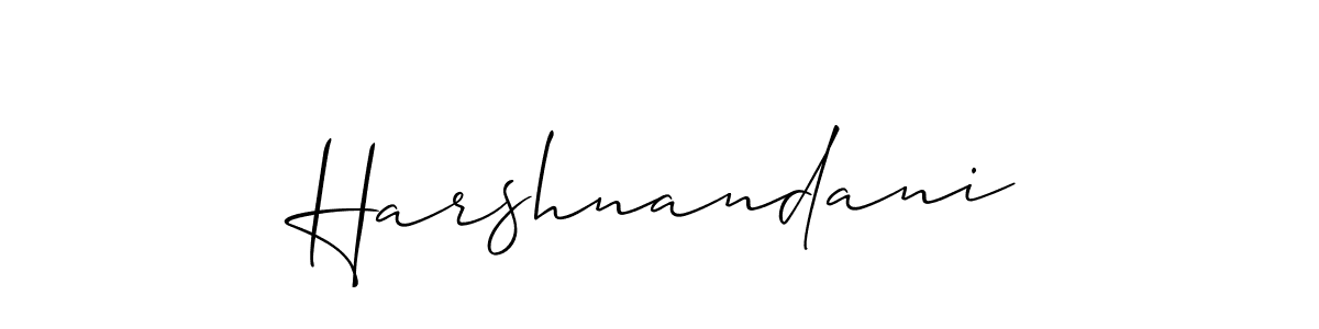Design your own signature with our free online signature maker. With this signature software, you can create a handwritten (Allison_Script) signature for name Harshnandani. Harshnandani signature style 2 images and pictures png