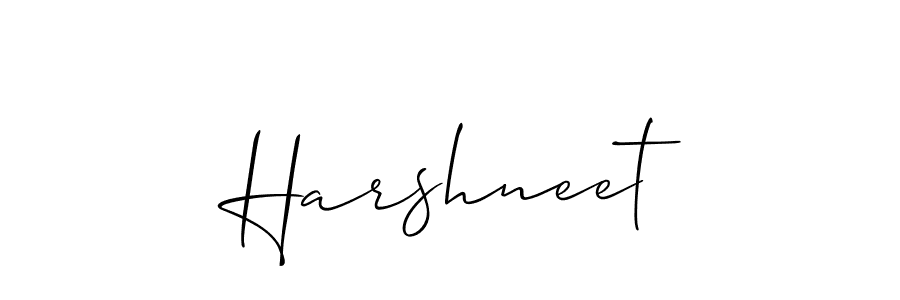 Also we have Harshneet name is the best signature style. Create professional handwritten signature collection using Allison_Script autograph style. Harshneet signature style 2 images and pictures png