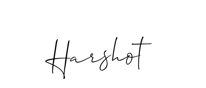 Harshot stylish signature style. Best Handwritten Sign (Allison_Script) for my name. Handwritten Signature Collection Ideas for my name Harshot. Harshot signature style 2 images and pictures png