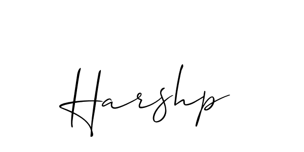 How to make Harshp signature? Allison_Script is a professional autograph style. Create handwritten signature for Harshp name. Harshp signature style 2 images and pictures png