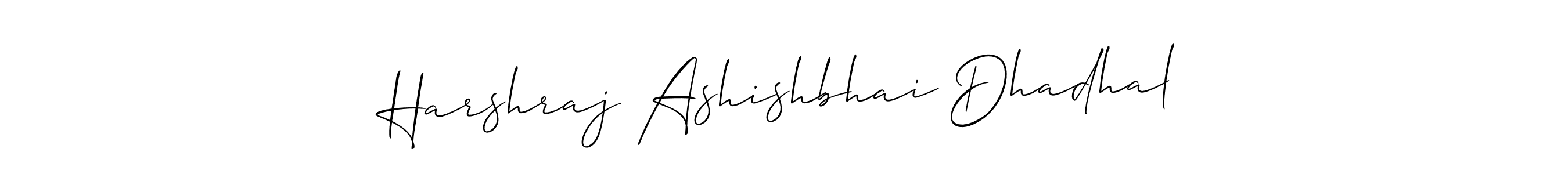 You should practise on your own different ways (Allison_Script) to write your name (Harshraj Ashishbhai Dhadhal) in signature. don't let someone else do it for you. Harshraj Ashishbhai Dhadhal signature style 2 images and pictures png