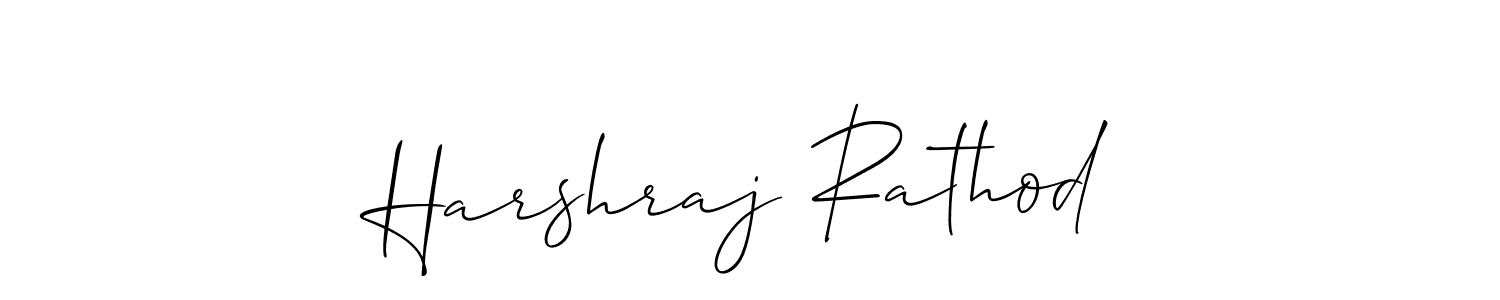 Allison_Script is a professional signature style that is perfect for those who want to add a touch of class to their signature. It is also a great choice for those who want to make their signature more unique. Get Harshraj Rathod name to fancy signature for free. Harshraj Rathod signature style 2 images and pictures png