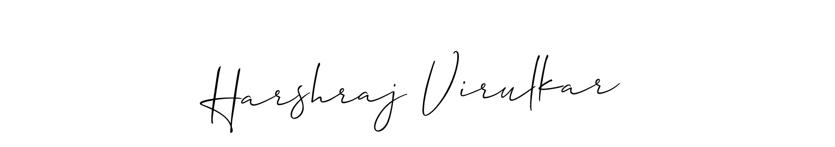 You can use this online signature creator to create a handwritten signature for the name Harshraj Virulkar. This is the best online autograph maker. Harshraj Virulkar signature style 2 images and pictures png