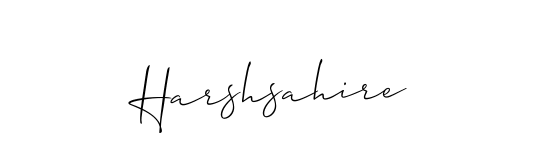 How to make Harshsahire name signature. Use Allison_Script style for creating short signs online. This is the latest handwritten sign. Harshsahire signature style 2 images and pictures png