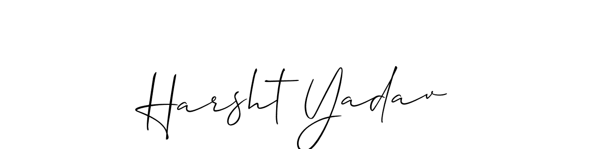 This is the best signature style for the Harsht Yadav name. Also you like these signature font (Allison_Script). Mix name signature. Harsht Yadav signature style 2 images and pictures png