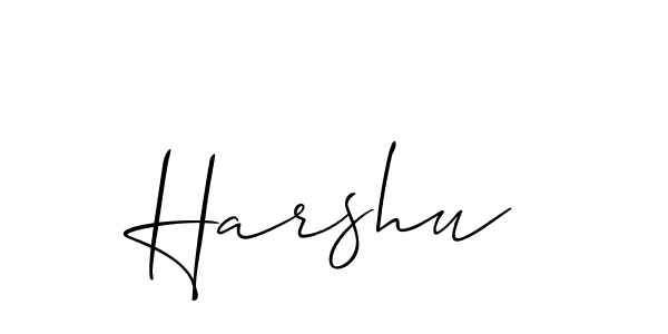 Make a beautiful signature design for name Harshu. Use this online signature maker to create a handwritten signature for free. Harshu signature style 2 images and pictures png