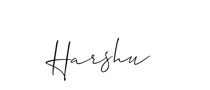 You can use this online signature creator to create a handwritten signature for the name Harshu . This is the best online autograph maker. Harshu  signature style 2 images and pictures png