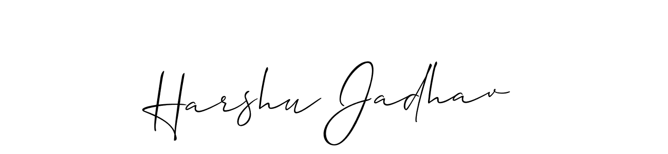 How to make Harshu Jadhav signature? Allison_Script is a professional autograph style. Create handwritten signature for Harshu Jadhav name. Harshu Jadhav signature style 2 images and pictures png
