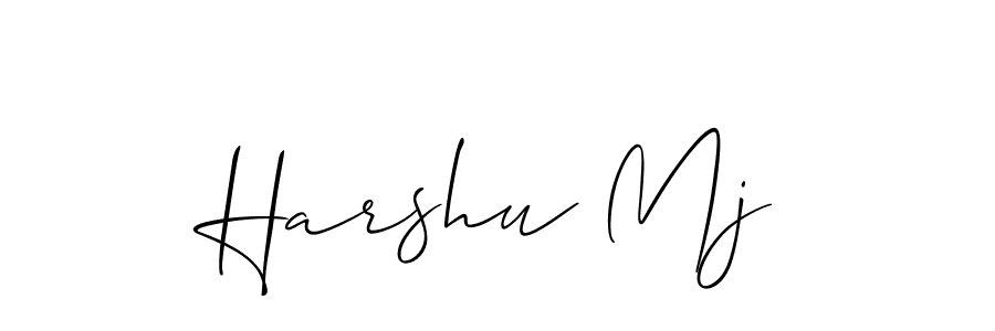 Harshu Mj stylish signature style. Best Handwritten Sign (Allison_Script) for my name. Handwritten Signature Collection Ideas for my name Harshu Mj. Harshu Mj signature style 2 images and pictures png