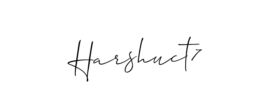 Similarly Allison_Script is the best handwritten signature design. Signature creator online .You can use it as an online autograph creator for name Harshuct7. Harshuct7 signature style 2 images and pictures png