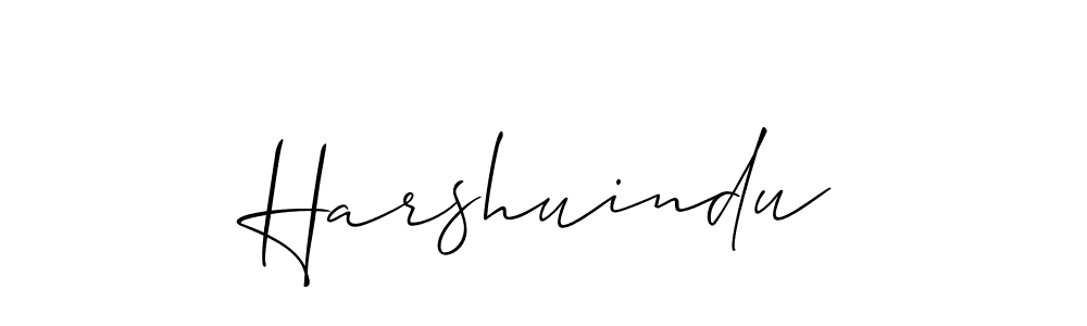 Use a signature maker to create a handwritten signature online. With this signature software, you can design (Allison_Script) your own signature for name Harshuindu. Harshuindu signature style 2 images and pictures png