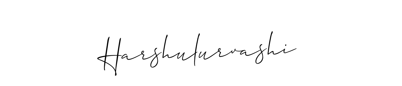 The best way (Allison_Script) to make a short signature is to pick only two or three words in your name. The name Harshulurvashi include a total of six letters. For converting this name. Harshulurvashi signature style 2 images and pictures png