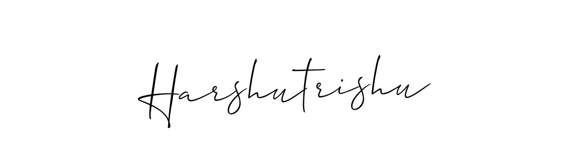 Similarly Allison_Script is the best handwritten signature design. Signature creator online .You can use it as an online autograph creator for name Harshutrishu. Harshutrishu signature style 2 images and pictures png