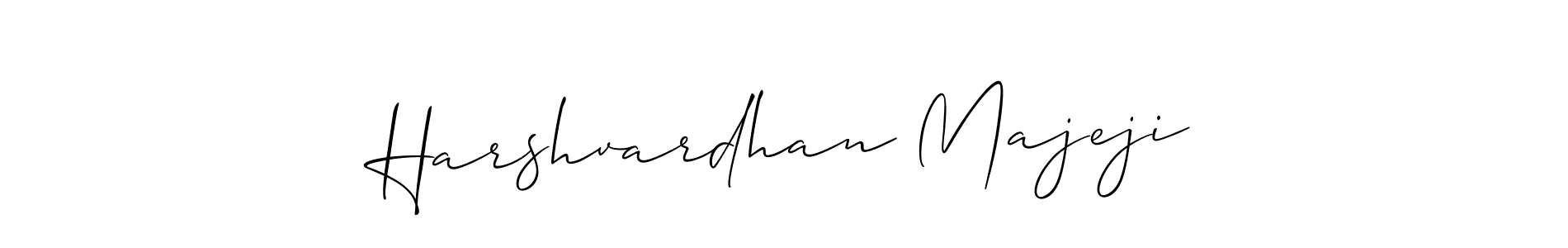 Allison_Script is a professional signature style that is perfect for those who want to add a touch of class to their signature. It is also a great choice for those who want to make their signature more unique. Get Harshvardhan Majeji name to fancy signature for free. Harshvardhan Majeji signature style 2 images and pictures png