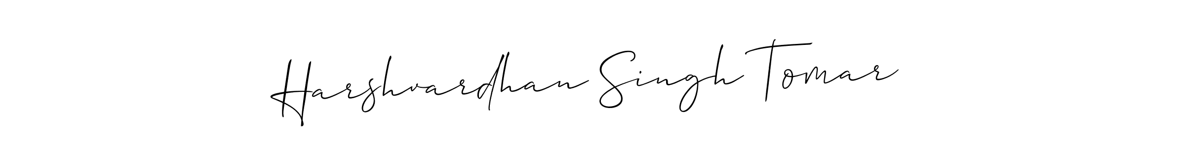 Allison_Script is a professional signature style that is perfect for those who want to add a touch of class to their signature. It is also a great choice for those who want to make their signature more unique. Get Harshvardhan Singh Tomar name to fancy signature for free. Harshvardhan Singh Tomar signature style 2 images and pictures png