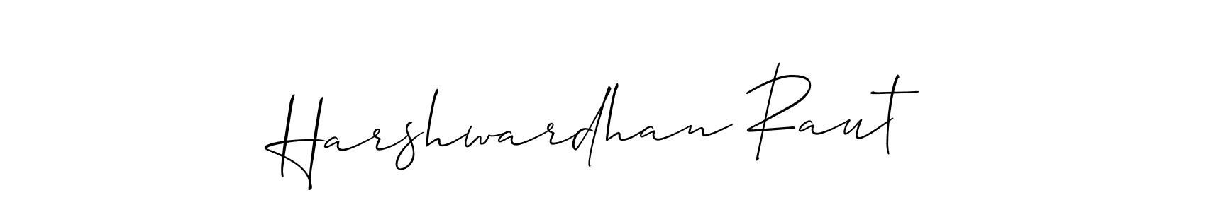 You should practise on your own different ways (Allison_Script) to write your name (Harshwardhan Raut) in signature. don't let someone else do it for you. Harshwardhan Raut signature style 2 images and pictures png