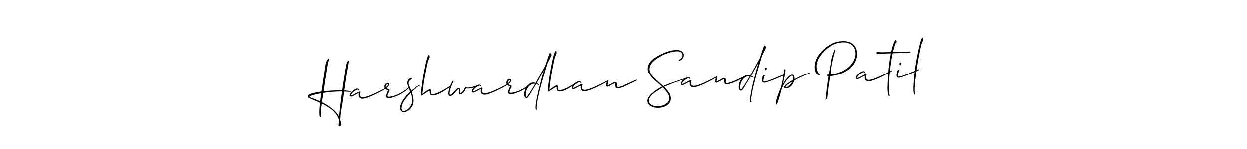 Make a beautiful signature design for name Harshwardhan Sandip Patil. With this signature (Allison_Script) style, you can create a handwritten signature for free. Harshwardhan Sandip Patil signature style 2 images and pictures png