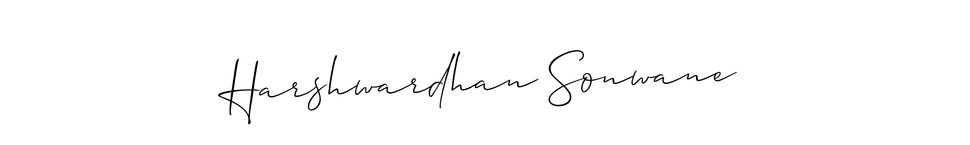 Design your own signature with our free online signature maker. With this signature software, you can create a handwritten (Allison_Script) signature for name Harshwardhan Sonwane. Harshwardhan Sonwane signature style 2 images and pictures png