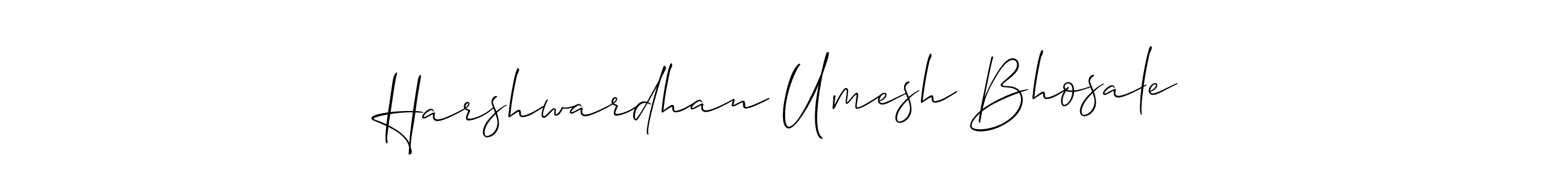 How to make Harshwardhan Umesh Bhosale name signature. Use Allison_Script style for creating short signs online. This is the latest handwritten sign. Harshwardhan Umesh Bhosale signature style 2 images and pictures png