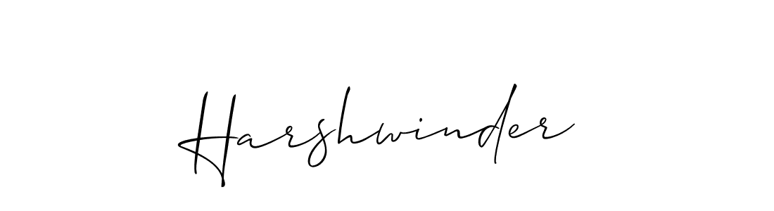 Create a beautiful signature design for name Harshwinder. With this signature (Allison_Script) fonts, you can make a handwritten signature for free. Harshwinder signature style 2 images and pictures png