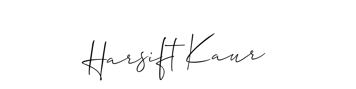 if you are searching for the best signature style for your name Harsift Kaur. so please give up your signature search. here we have designed multiple signature styles  using Allison_Script. Harsift Kaur signature style 2 images and pictures png