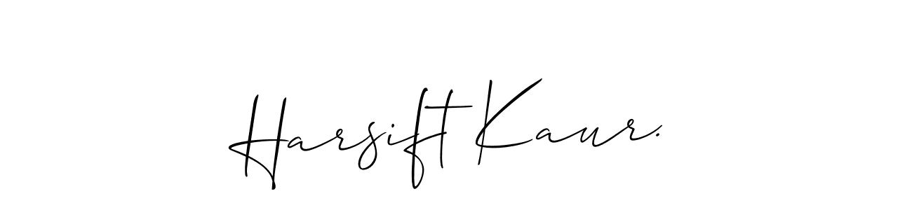 Similarly Allison_Script is the best handwritten signature design. Signature creator online .You can use it as an online autograph creator for name Harsift Kaur.. Harsift Kaur. signature style 2 images and pictures png