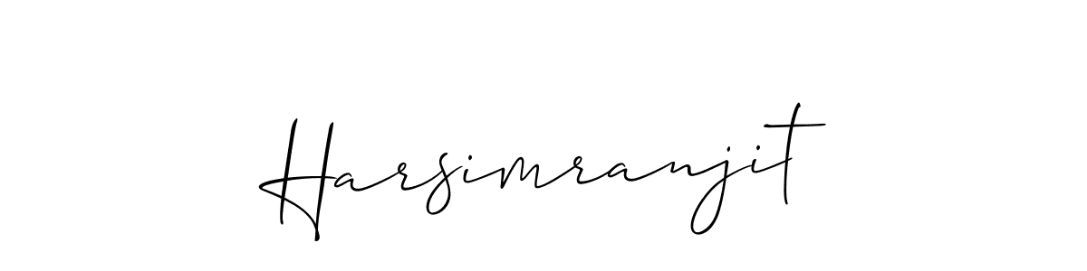 Create a beautiful signature design for name Harsimranjit. With this signature (Allison_Script) fonts, you can make a handwritten signature for free. Harsimranjit signature style 2 images and pictures png