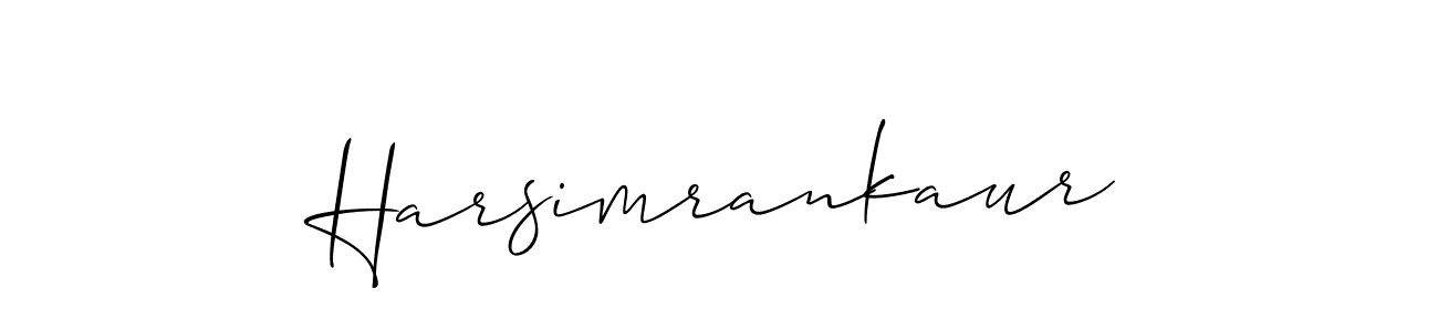It looks lik you need a new signature style for name Harsimrankaur. Design unique handwritten (Allison_Script) signature with our free signature maker in just a few clicks. Harsimrankaur signature style 2 images and pictures png