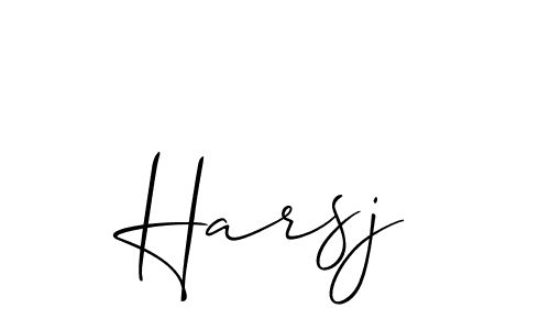 It looks lik you need a new signature style for name Harsj. Design unique handwritten (Allison_Script) signature with our free signature maker in just a few clicks. Harsj signature style 2 images and pictures png