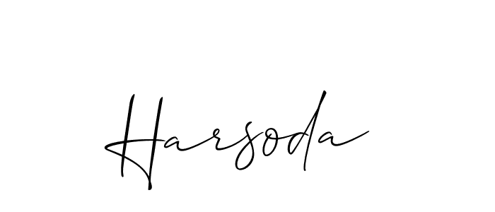 You should practise on your own different ways (Allison_Script) to write your name (Harsoda) in signature. don't let someone else do it for you. Harsoda signature style 2 images and pictures png