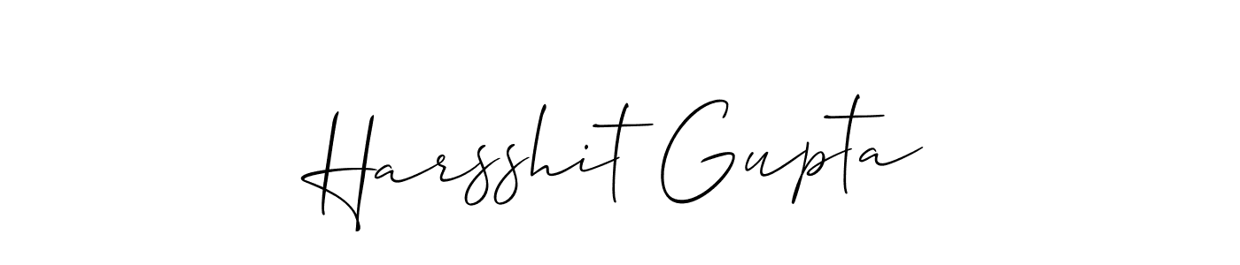 Make a short Harsshit Gupta signature style. Manage your documents anywhere anytime using Allison_Script. Create and add eSignatures, submit forms, share and send files easily. Harsshit Gupta signature style 2 images and pictures png