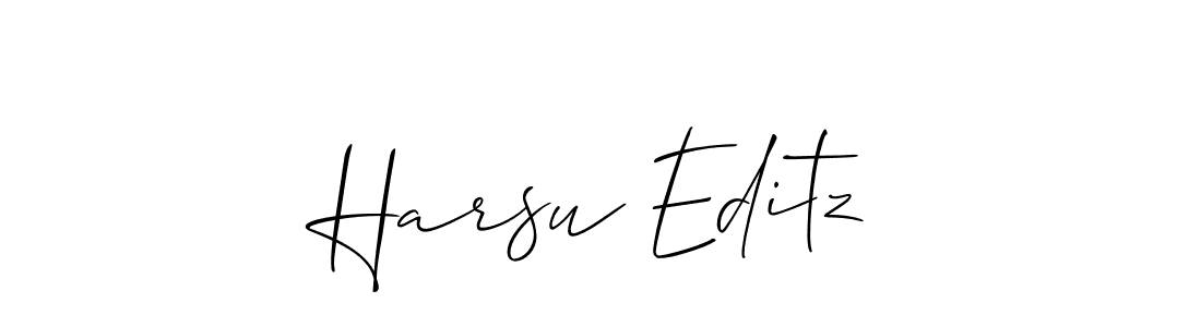 Create a beautiful signature design for name Harsu Editz. With this signature (Allison_Script) fonts, you can make a handwritten signature for free. Harsu Editz signature style 2 images and pictures png
