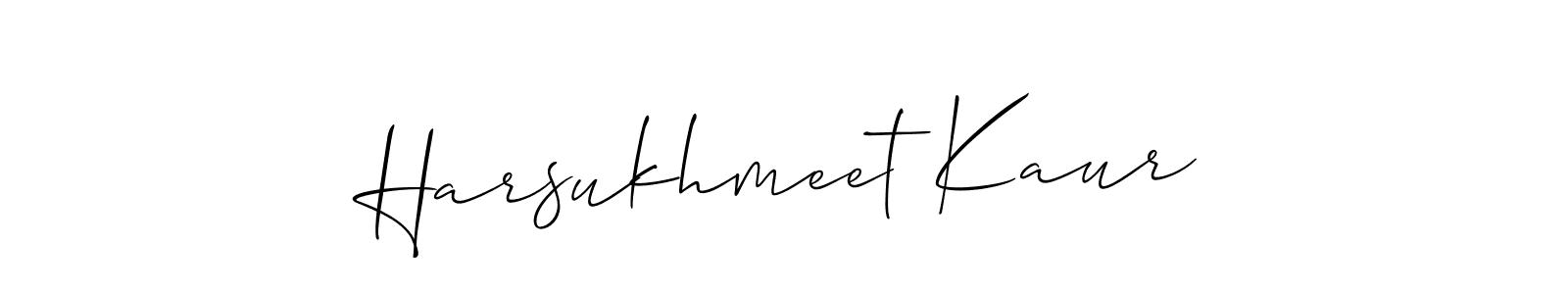 if you are searching for the best signature style for your name Harsukhmeet Kaur. so please give up your signature search. here we have designed multiple signature styles  using Allison_Script. Harsukhmeet Kaur signature style 2 images and pictures png