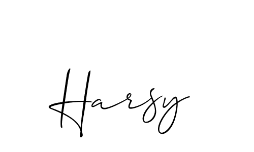 Also we have Harsy name is the best signature style. Create professional handwritten signature collection using Allison_Script autograph style. Harsy signature style 2 images and pictures png