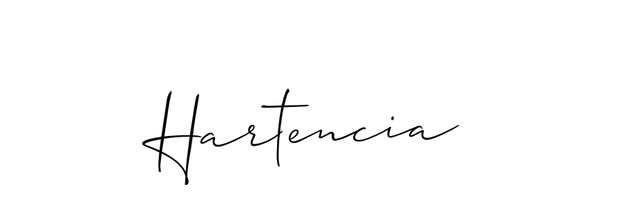 The best way (Allison_Script) to make a short signature is to pick only two or three words in your name. The name Hartencia include a total of six letters. For converting this name. Hartencia signature style 2 images and pictures png